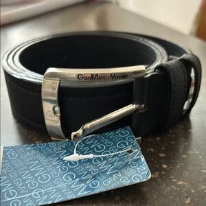 Gian Marco Venturi Black Leather Belt